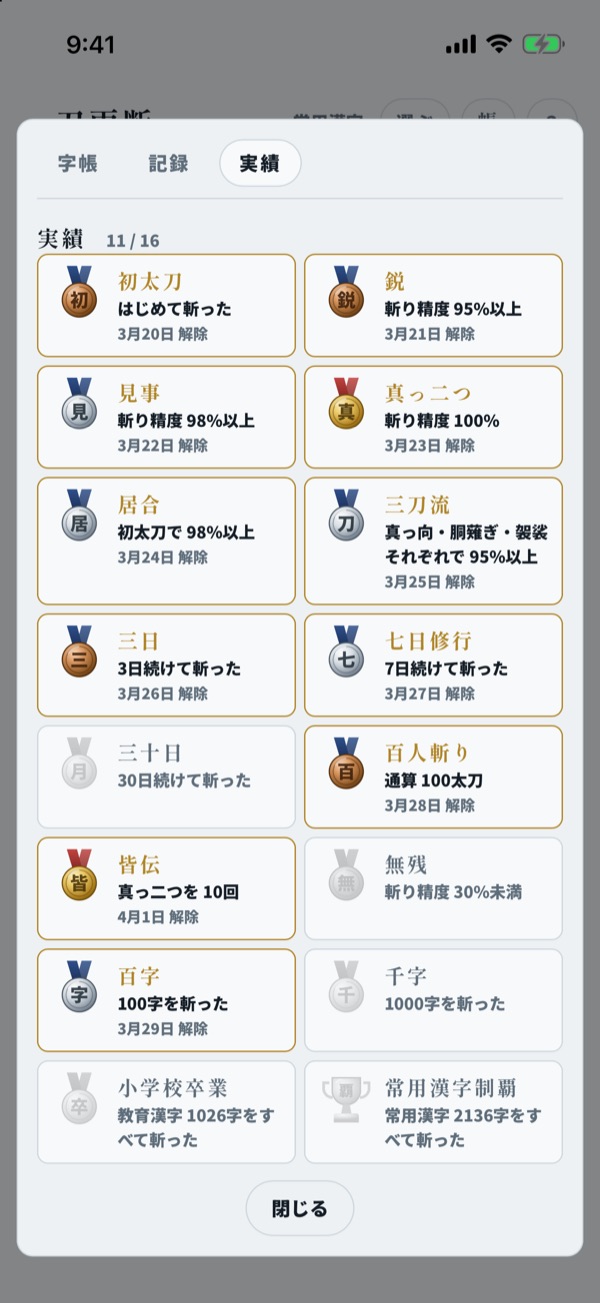 実績